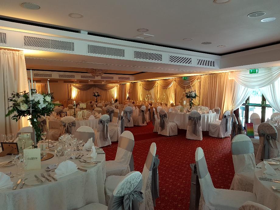 Full room draping at Radison St Helens