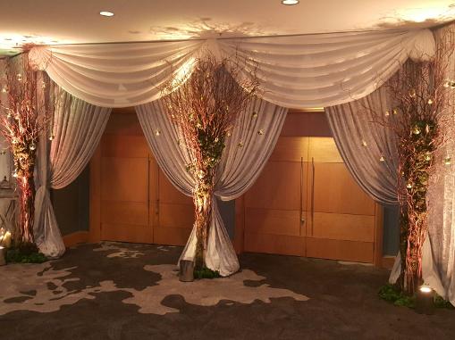 Draping entrance way Conrad Hotel